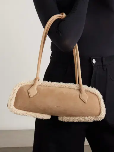 Alaïa Le Teckel Medium Shearling Shoulder Bag | Thumbnail 2