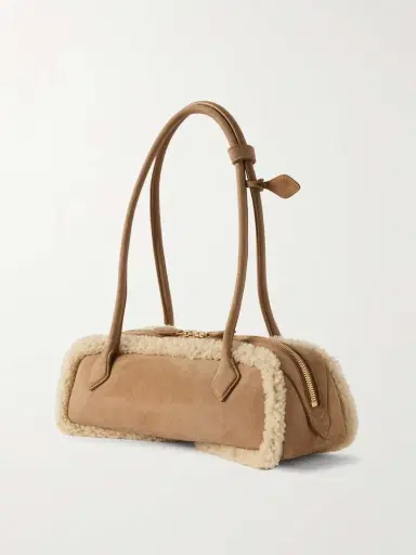 Alaïa Le Teckel Medium Shearling Shoulder Bag | Thumbnail 3