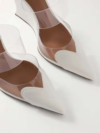 Alaïa Le Cœur Patent-leather And Pvc Wedge Mules | Thumbnail 5 Alaïa Le Cœur Patent-leather And Pvc Wedge Mules | Thumbnail 5
