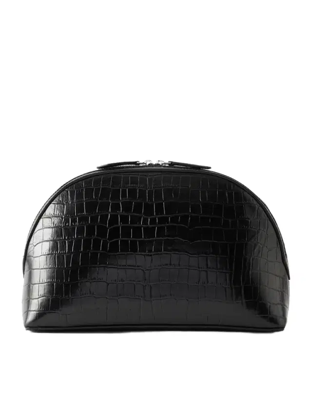 Halloran Croc-effect Leather Clutch