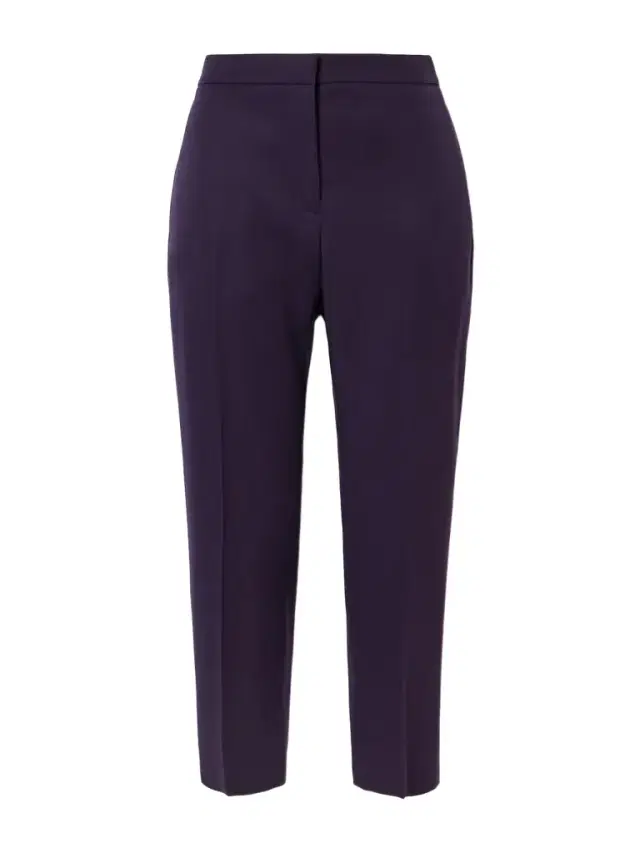 Cropped Grain De Poudre Wool Tapered Pants