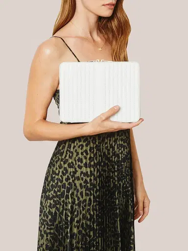 Wolf Maria Large Quilted Leather Zip Jewelry Case | Thumbnail 2 Wolf Maria Large Quilted Leather Zip Jewelry Case | Thumbnail 2