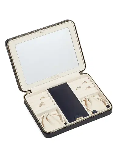 Wolf Maria Large Quilted Leather Zip Jewelry Case | Thumbnail 7 Wolf Maria Large Quilted Leather Zip Jewelry Case | Thumbnail 7