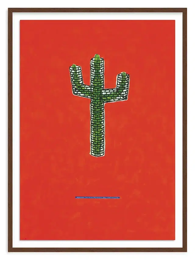 ''Mengano''Framed Screenprint on Paper, 43''x 32''