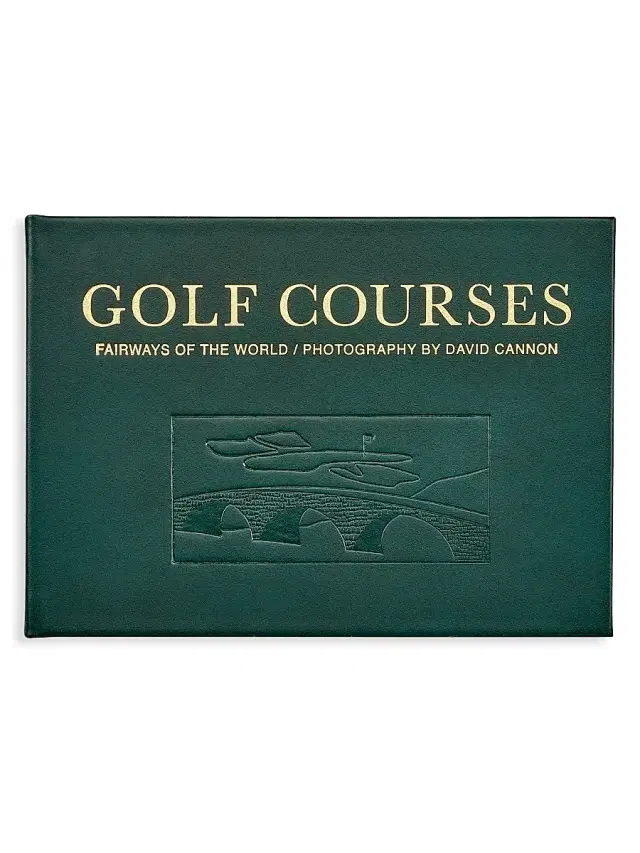 Graphic Image 'Golf Courses: Fairways Of The World'' Leather-Bound Book - Green