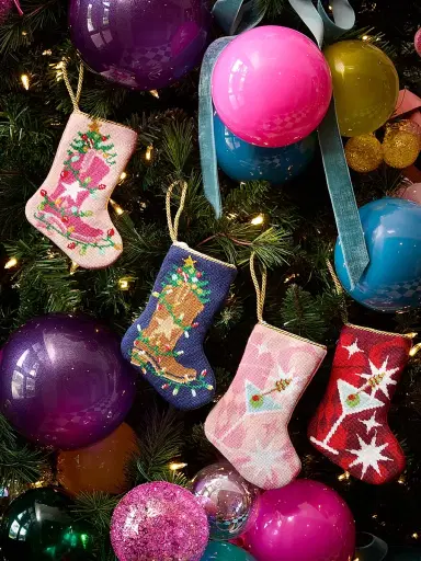 Bauble Stockings Red Holly Jolly Molly Martini Mini Bauble Stocking | Thumbnail 2