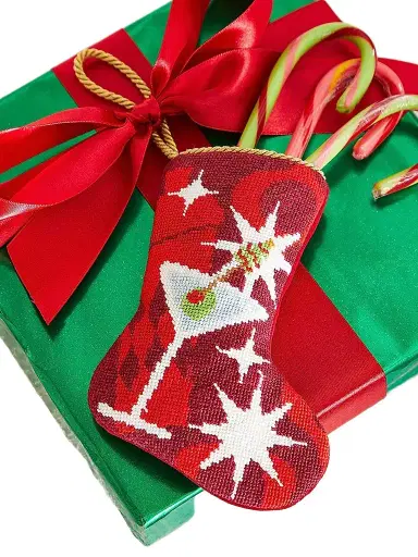 Bauble Stockings Red Holly Jolly Molly Martini Mini Bauble Stocking | Thumbnail 1