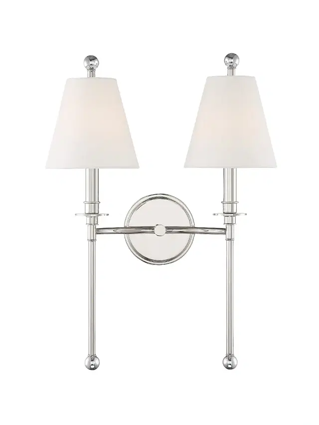 Crystorama Riverdale 2-Light Wall Sconce
