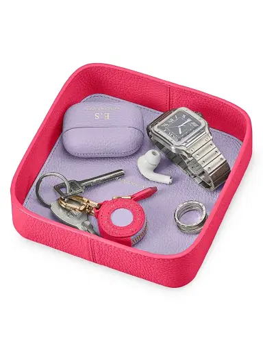 MAISON de SABRÉ Leather Catchall Tray - Fuchsia Lavender | Thumbnail 2