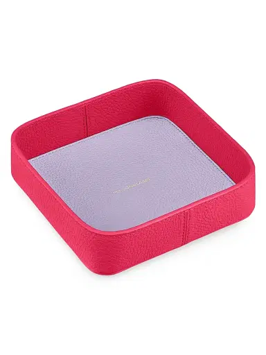 MAISON de SABRÉ Leather Catchall Tray - Fuchsia Lavender | Thumbnail 4
