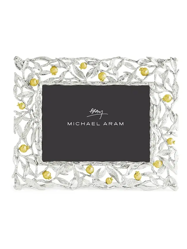 Michael Aram Pomegranate Silver & Gold 5" x 7" Frame - Silver Gold