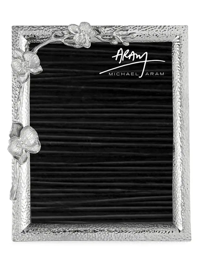 Personalized White Orchid Frame 8 x 10