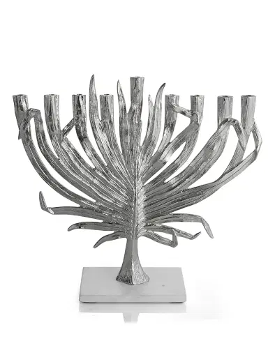 Michael Aram Palm Judaica Menorah Nickelplate | Thumbnail 1 Michael Aram Palm Judaica Menorah Nickelplate | Thumbnail 1