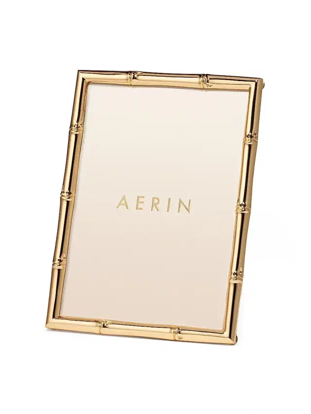 AERIN Ava Bamboo-Effect Brass Frame
