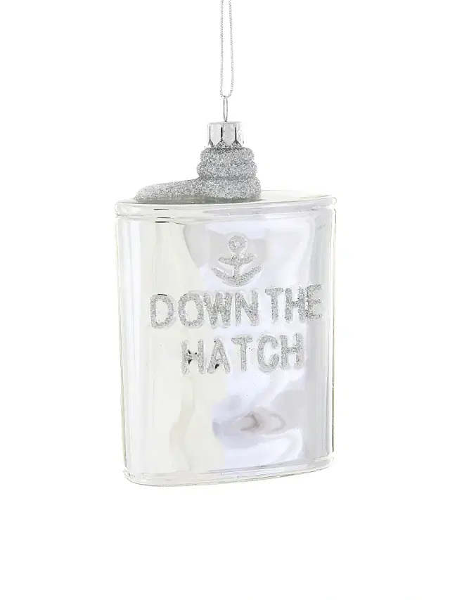 Silver Flask Ornament