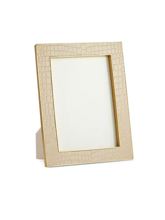 Croc-Embossed Leather Frame 4 x 6