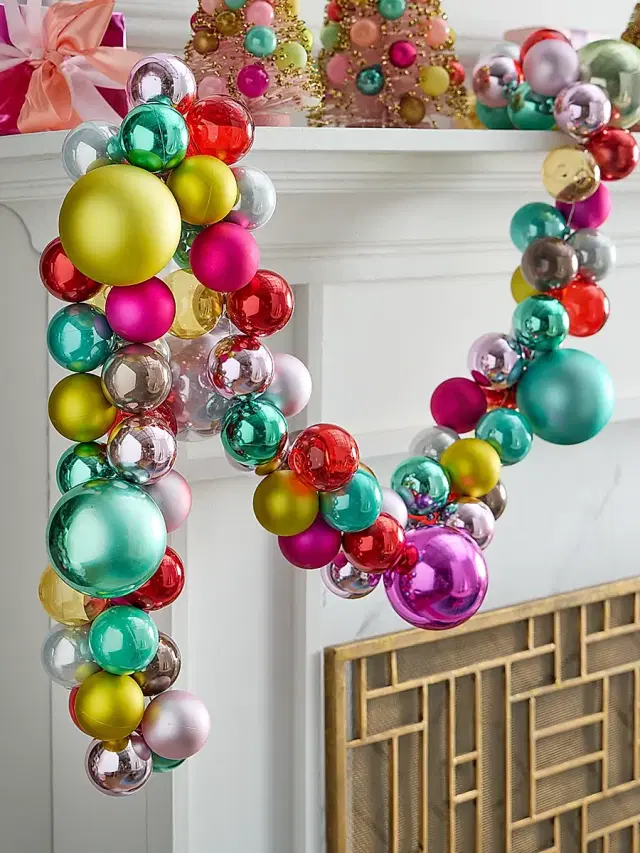 Cody Foster & Co Merriment Glass Ornament Garland