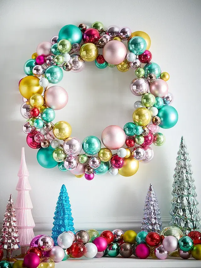 Cody Foster & Co Merriment Glass Ornament Wreath