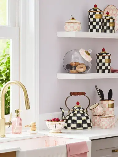 MacKenzie-Childs Rosy Check Lid Cookie Jar | Thumbnail 5 MacKenzie-Childs Rosy Check Lid Cookie Jar | Thumbnail 5