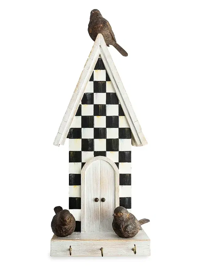 MacKenzie-Childs Courtly Check Birdhouse Wall Hook