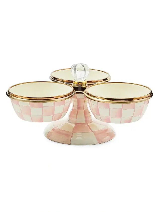 MacKenzie-Childs Rosy Check Triplicity