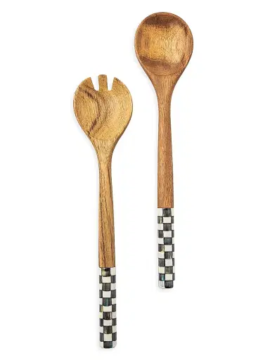 MacKenzie-Childs Courtly Check Salad Servers | Thumbnail 1 MacKenzie-Childs Courtly Check Salad Servers | Thumbnail 1