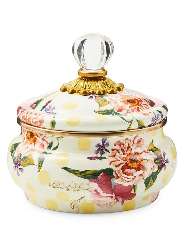 Wildflowers Yellow Squashed Pot
