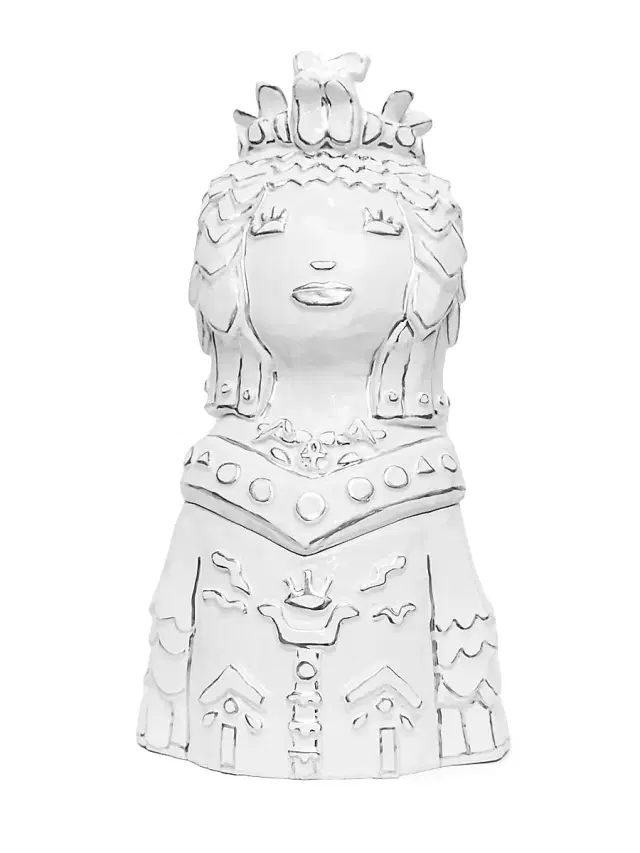 Cleopatra Cookie Jar - Bright White