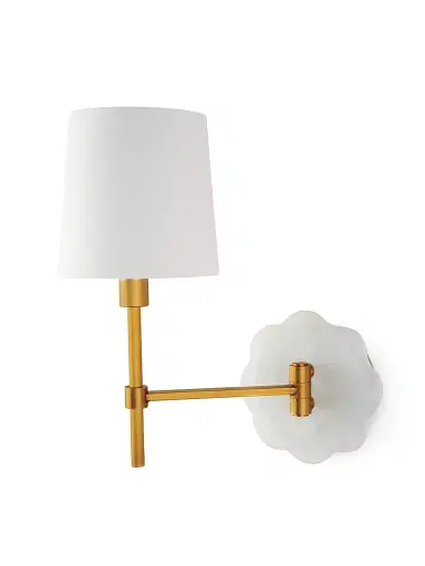 Regina Andrew Classics Mia Swing Arm Sconce - White | Thumbnail 2