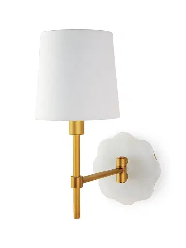 Regina Andrew Classics Mia Swing Arm Sconce - White | Thumbnail 1