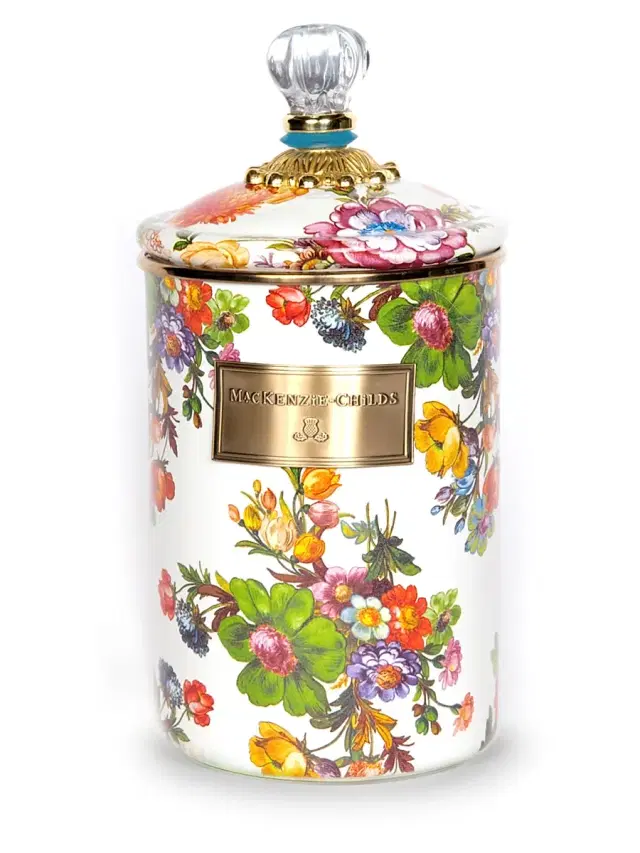 Flower Market Canister - White