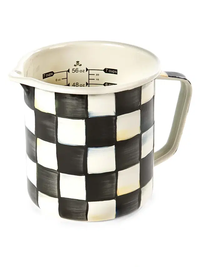 Courtly Check Enamel Measuring Cup