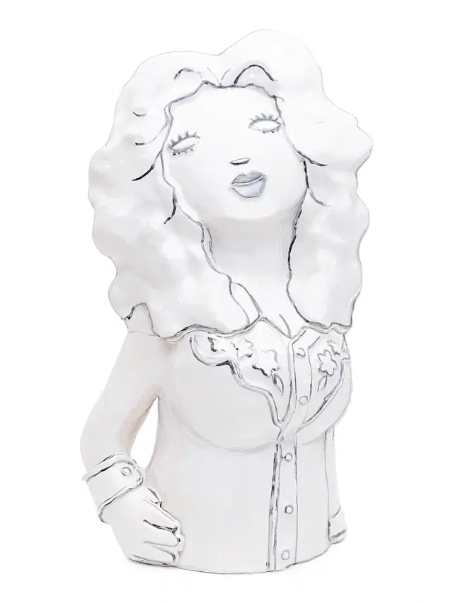 Hazy Mae Dolly Cookie Jar - White