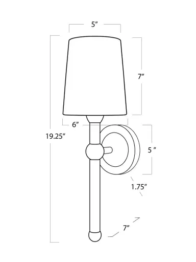 Regina Andrew Classics Jameson Sconce - Brass | Thumbnail 3
