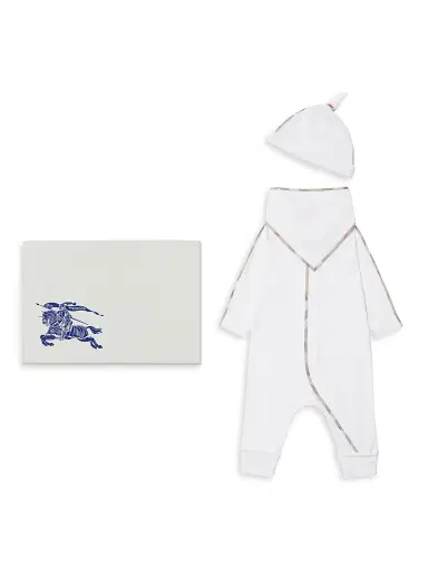 Burberry Baby's Hamilton Stretch Cotton Three-Piece Gift Set | Thumbnail 1 Burberry Baby's Hamilton Stretch Cotton Three-Piece Gift Set | Thumbnail 1