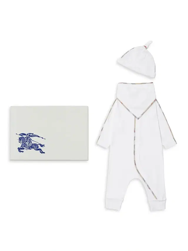 Burberry Baby's Hamilton Stretch Cotton Three-Piece Gift Set - White 9 Months