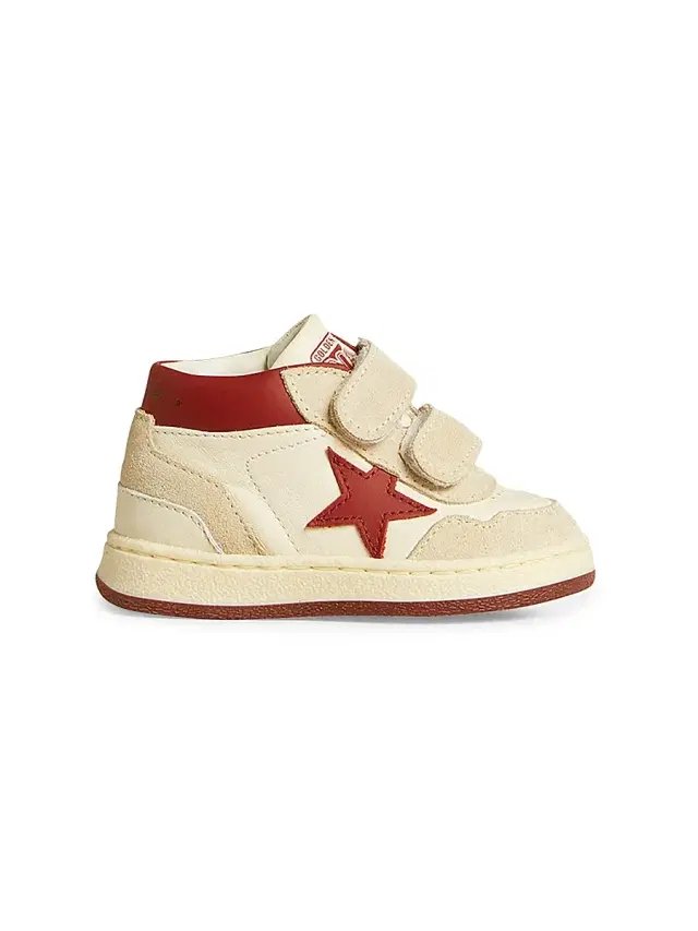 Baby's & Little Kid's June Basket Suede Sneakers - White Red 10 (Toddler)