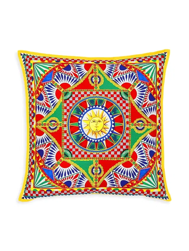 Carretto Canvas Cushion - Red