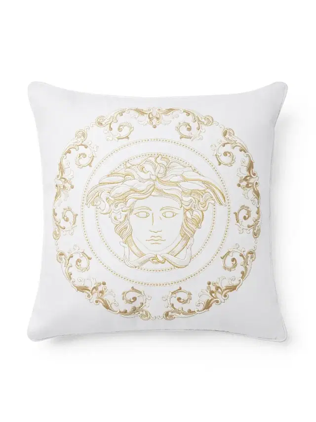 Versace Medusa Gala Cushion - White Gold