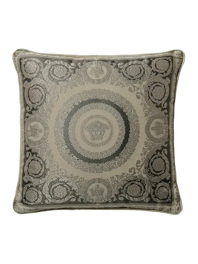 Versace Crete De Fleur Cushion - Anthracite