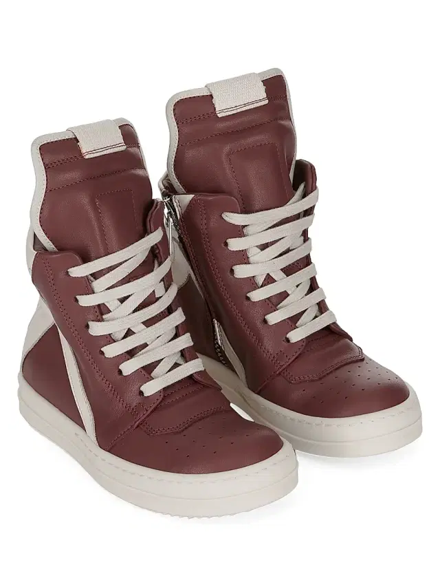 Rick Owens Little Kid's & Kid's Geobaskets Scarpe In Pelle High-Top Sneakers - Rosewood 11 (Child)