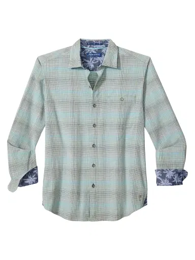 Tommy Bahama Men's Coastline Cord Shoreline Vines Cotton Shirt - Baby Fern - Size Large | Thumbnail 1 Tommy Bahama Men's Coastline Cord Shoreline Vines Cotton Shirt - Baby Fern - Size Large | Thumbnail 1