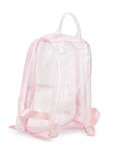 Bari Lynn Girl's Translucent Glitter Backpack - Clear Pink | Thumbnail 2