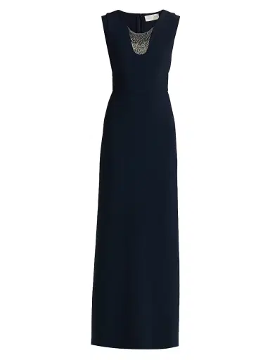 SACHIN & BABI Women's Natalie Embellished Stretch-Crepe Scoopneck Gown - Midnight - Size 10 | Thumbnail 1 SACHIN & BABI Women's Natalie Embellished Stretch-Crepe Scoopneck Gown - Midnight - Size 10 | Thumbnail 1
