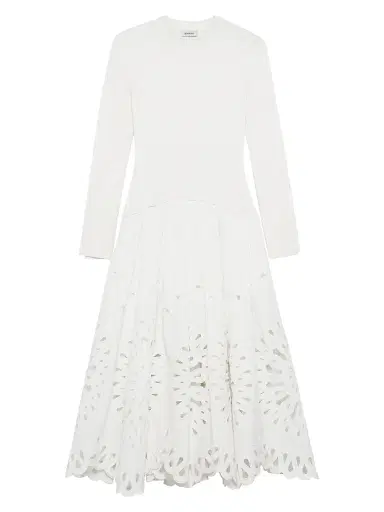 SIMKHAI Women's Daila Floral Appliqué Sleeveless Maxi Dress - White | Thumbnail 1