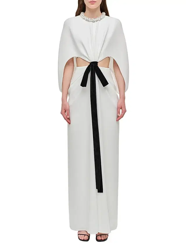SIMKHAI Women's Annette Tie-Waist Cape Gown -  Multi
