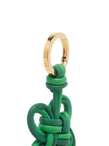 Bottega Veneta Women's Four Leaf Clover Nappa Leather Charm - Racing Green | Thumbnail 2 Bottega Veneta Women's Four Leaf Clover Nappa Leather Charm - Racing Green | Thumbnail 2