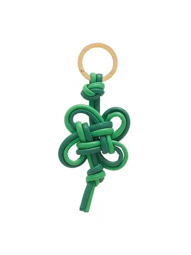 Bottega Veneta Women's Four Leaf Clover Nappa Leather Charm - Racing Green | Thumbnail 1 Bottega Veneta Women's Four Leaf Clover Nappa Leather Charm - Racing Green | Thumbnail 1