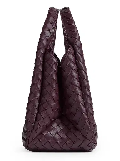 Bottega Veneta Women's Medium Campana Intrecciato Leather Shoulder Bag - Deep Mahogany | Thumbnail 5