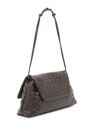 Bottega Veneta Women's Giorno Intrecciato Leather Shoulder Bag - Fondant Gold | Thumbnail 6